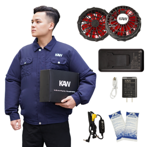 áo quạt, áo quạt điều hòa - Áo điều hòa chính hãng KAW, pin khỏe, đầy đủ các Size bảo hành tận nhà 12 tháng