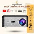 Máy chiếu Android KAW KS990, Tự động lấy nét, Tự động căn chỉnh 4 góc, Hỗ trợ video 4K, Chất lượng Full HD 1080p